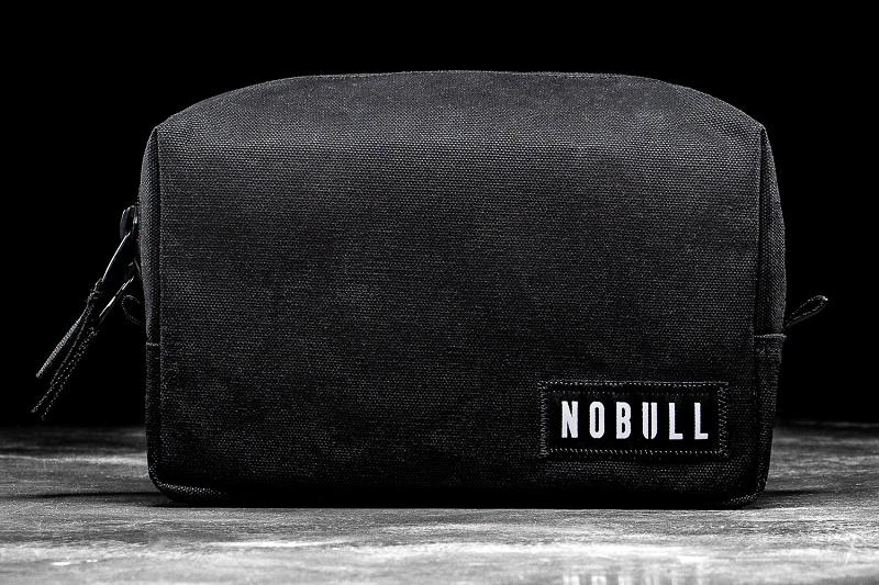 Men's Nobull Waxed Canvas Kit Bags Black | SG Y2565X